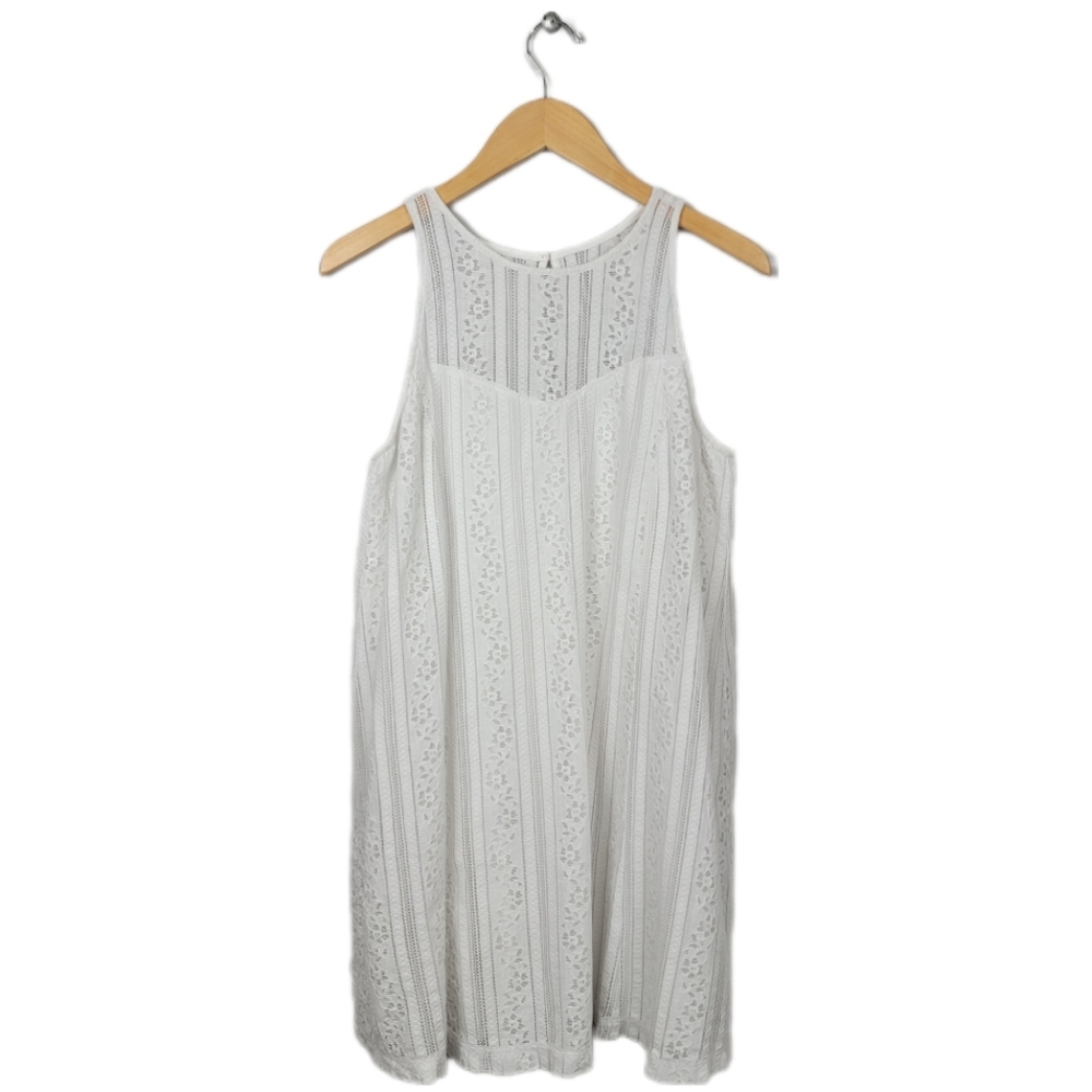 Abercrombie & Fitch White Lace Sleeveless Dress